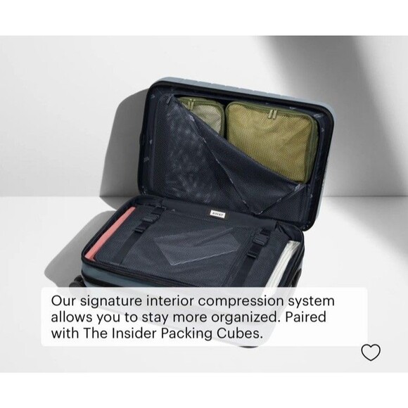 AWAY BIGGER CARRY ON FLEX Spinner Roller Bag Suitcase Luggage Coast Blue 22” - Picture 2 of 16